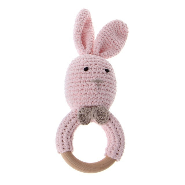 Baby rattles crochet diy material package hand-knitted doll creative gift