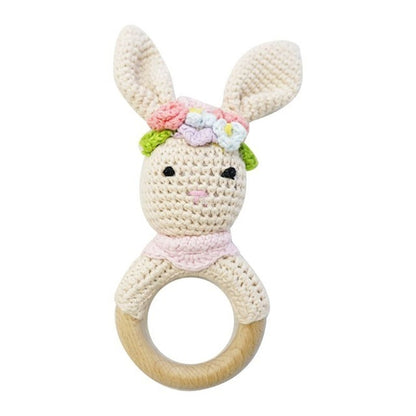 Baby rattles crochet diy material package hand-knitted doll creative gift