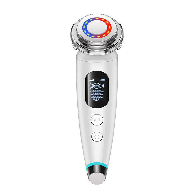 Ultrasonic Beauty Instrument – Red & Blue Light Photon Rejuvenation & Microcurrent Facial Massager