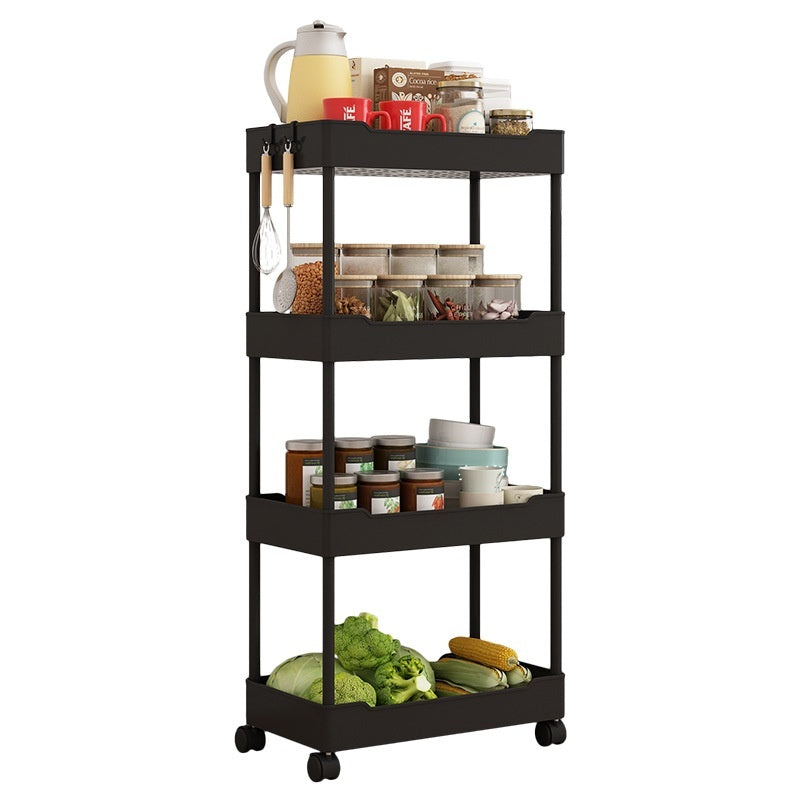 Multi Story Kitchen Floor Standing Small Cart Storage Rack