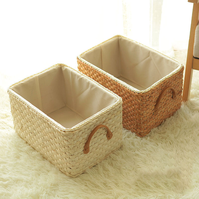 Storage Basket Rattan Woven Storage Box Clothes Cabinet