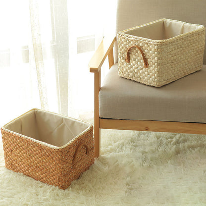 Storage Basket Rattan Woven Storage Box Clothes Cabinet