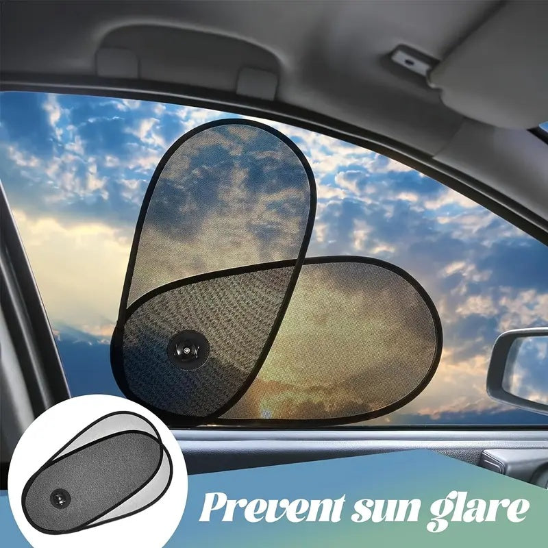 Car Window Shades,  Breathable Car Window Shade For Baby For Side, Cross-border Car Side Window Adjustable Sunshade Super Stretchy Sun Shade For Car Window For Baby Block Sun Heat And Harmful UV Rays