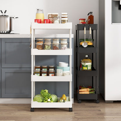 Multi Story Kitchen Floor Standing Small Cart Storage Rack